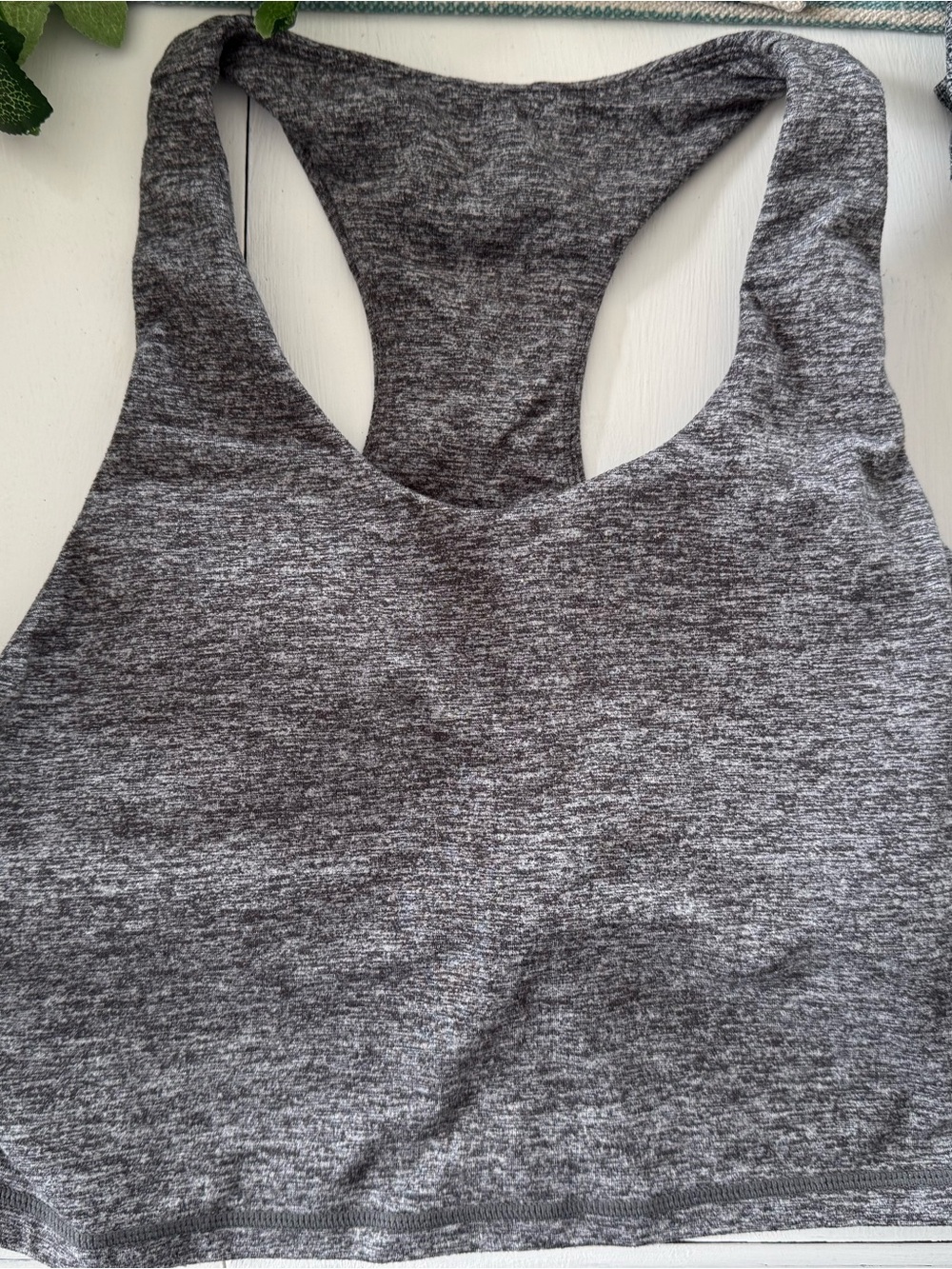 P'tula Heathered Gray Racerback Sports Bra